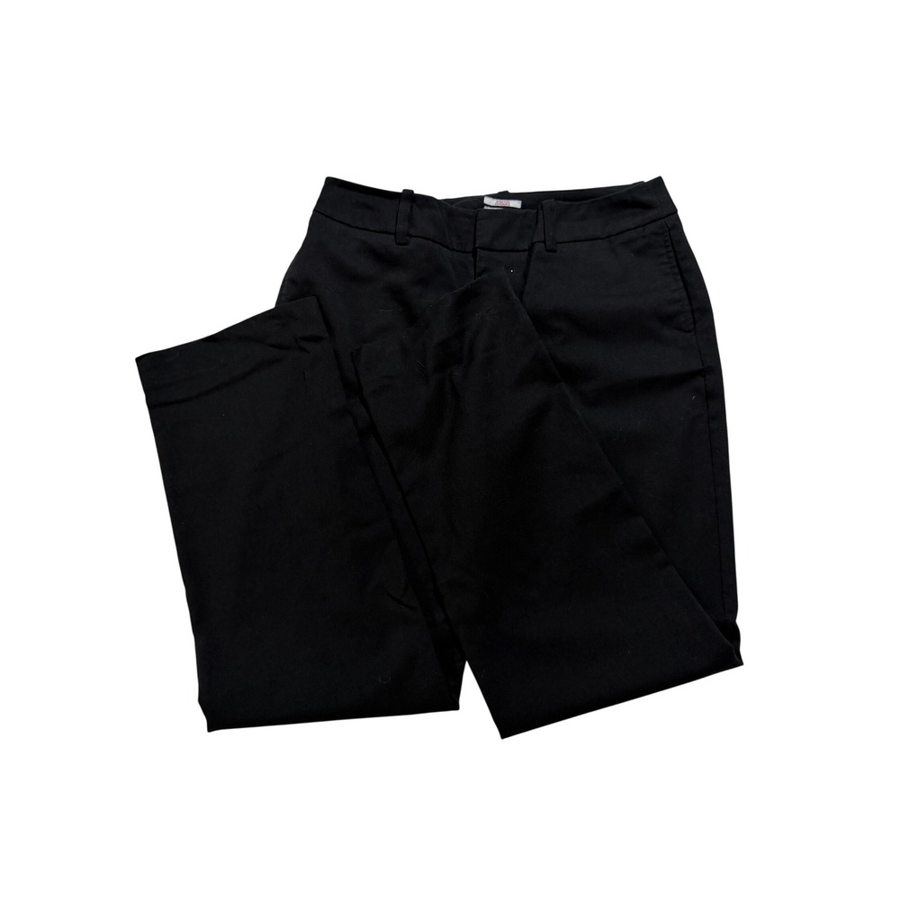 Merona Black Straight Leg Dress‎ Pants Stretch Classic Trouser Womens 8